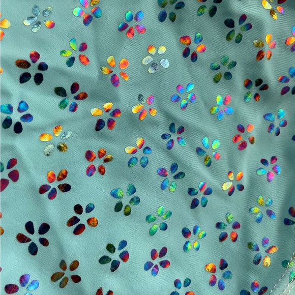 🩵Lime Blonde Baby Blue Rave Set with Leg Ties🩵 - Picture 3 of 6